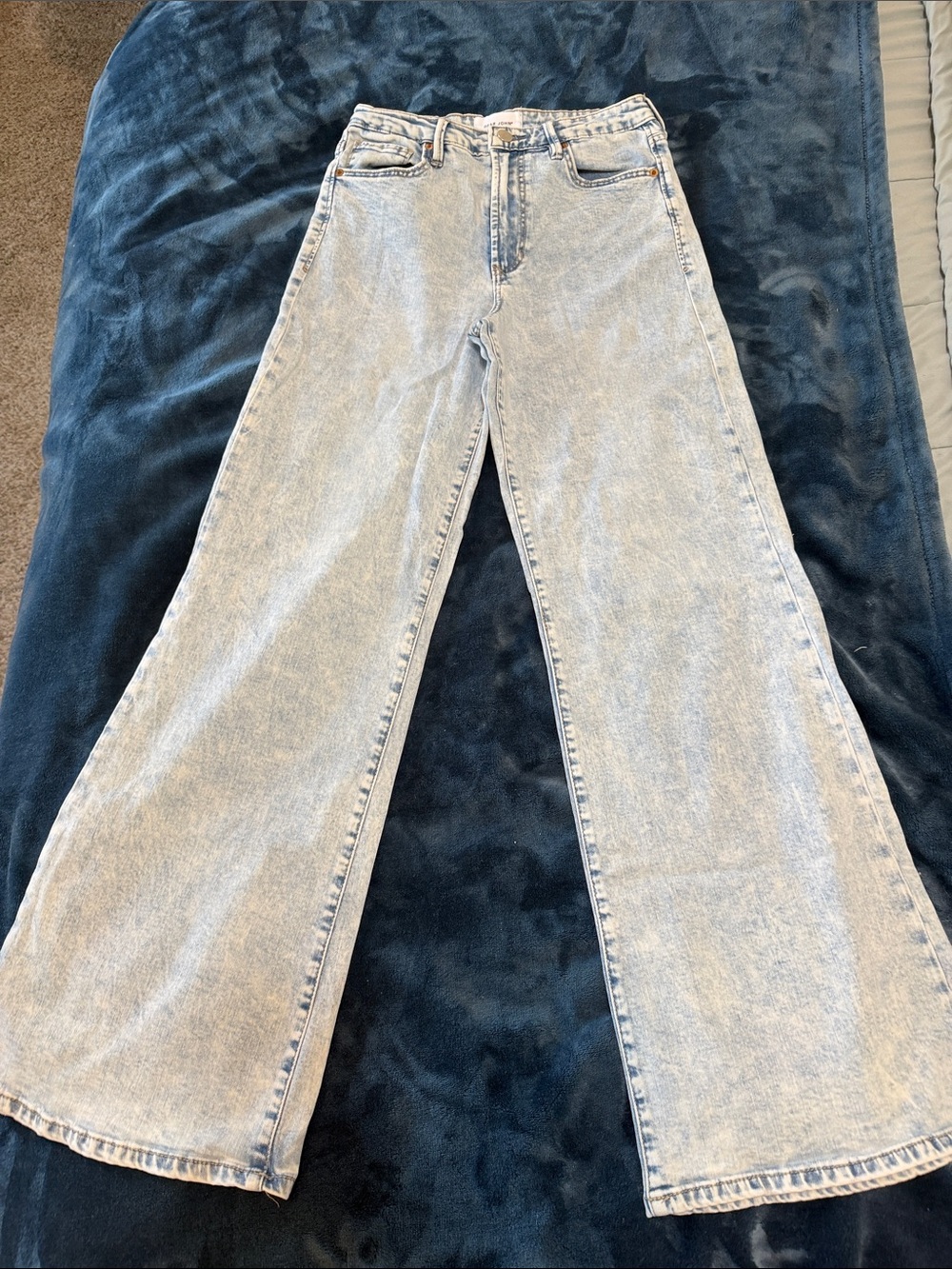 Dear John Light Blue High-Rise Wide Leg Jeans